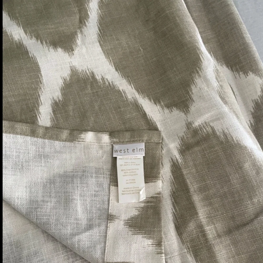 West Elm Ikat Ogee Single Curtain Panel